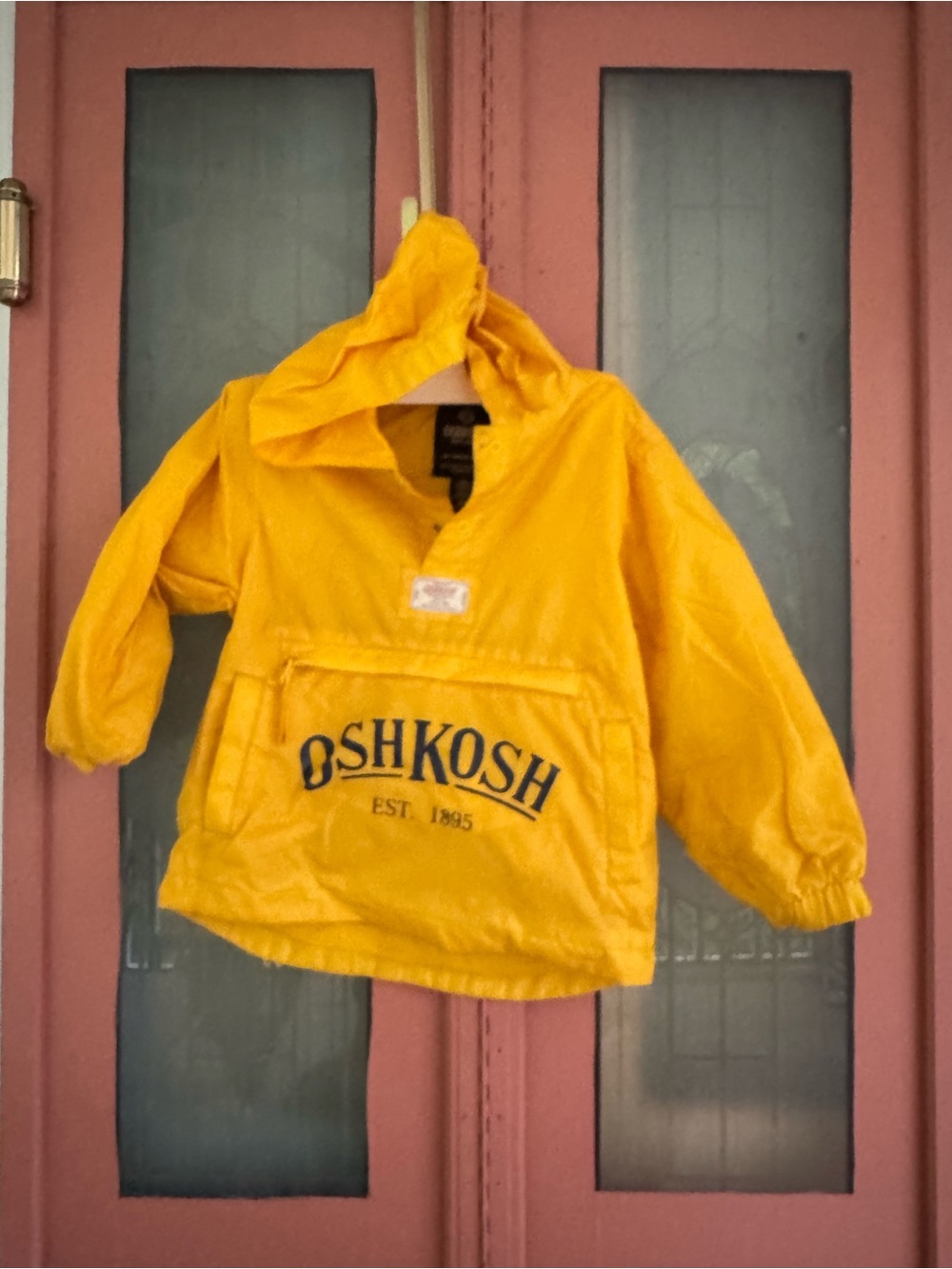 OshKosh B'gosh Classic Yellow Kids Hooded Rain Jacket 4/5 T